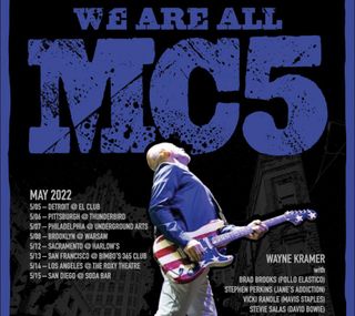 The poster for MC5's forthcoming 2022 American tour