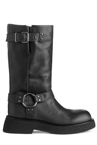 Arket Leather Biker Boots