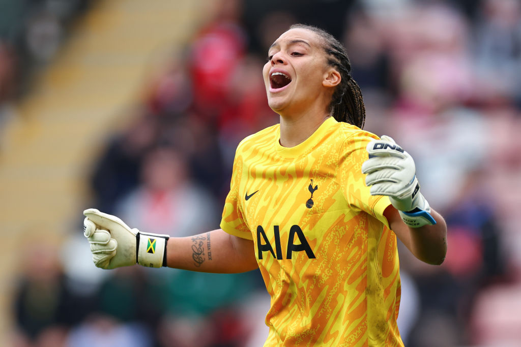Becky Spencer reacts in Women's FA Cup final