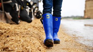 Photograph of wellington boots with new RSPCA illustration branding