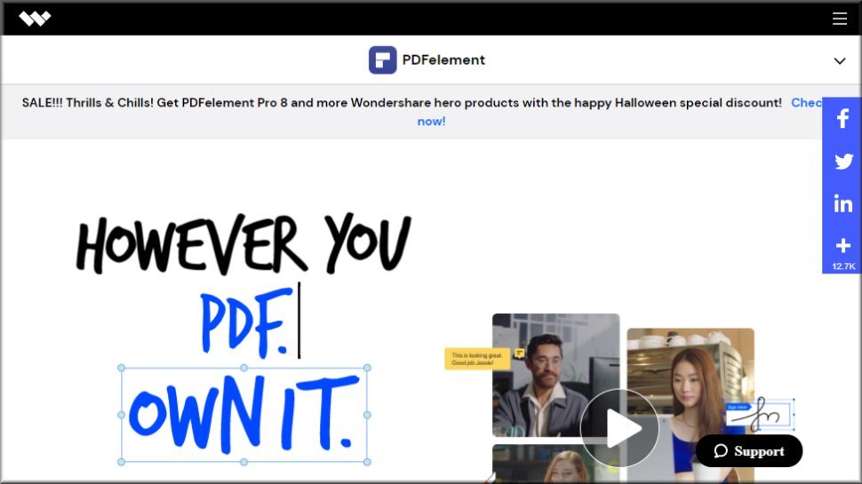 Website screenshot for PDFelement