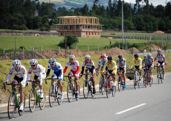 The breakaway at the start of the stage.