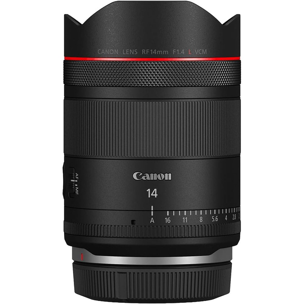 Canon RF 14mm f/1.4L VCM on a white background