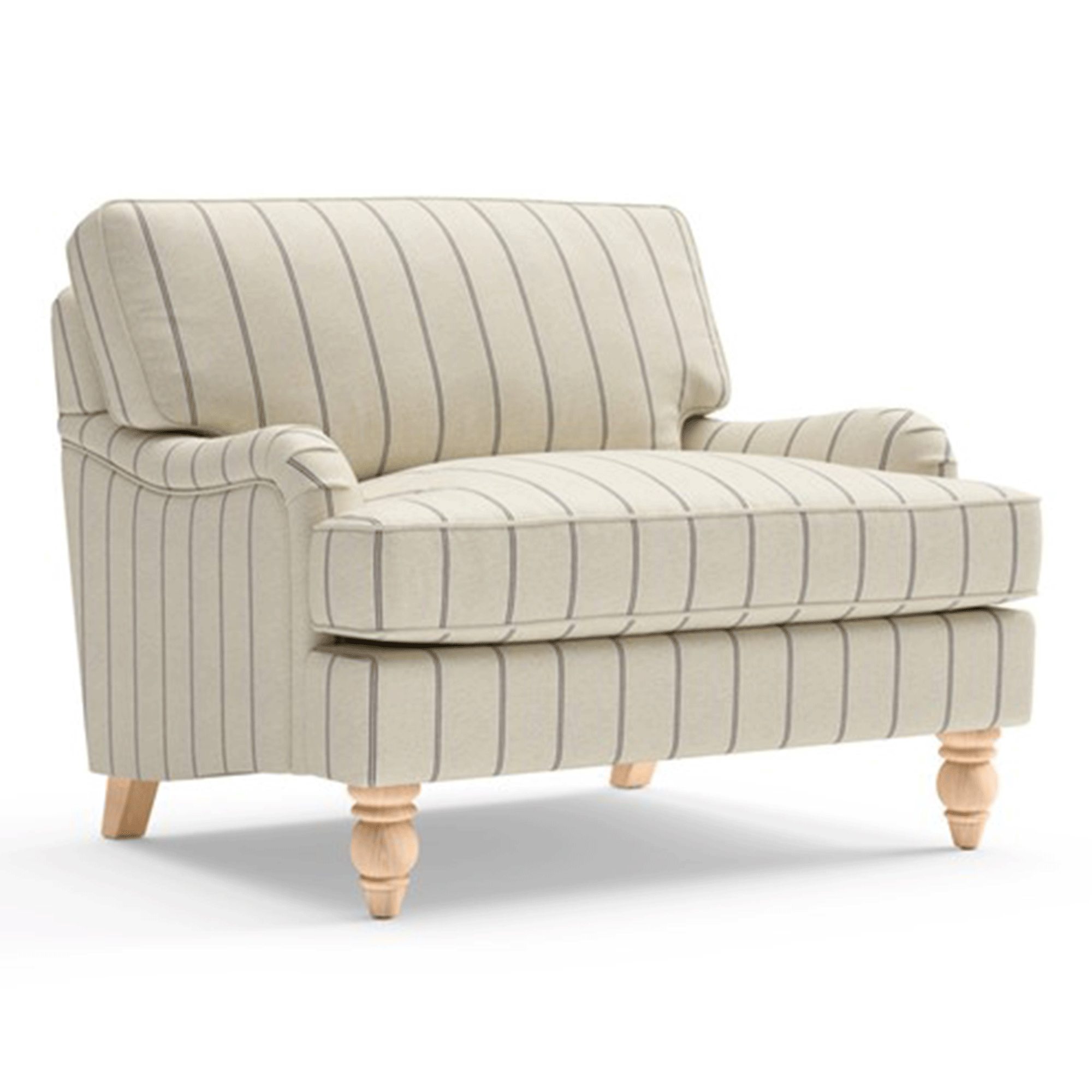 Cream stripe love seat