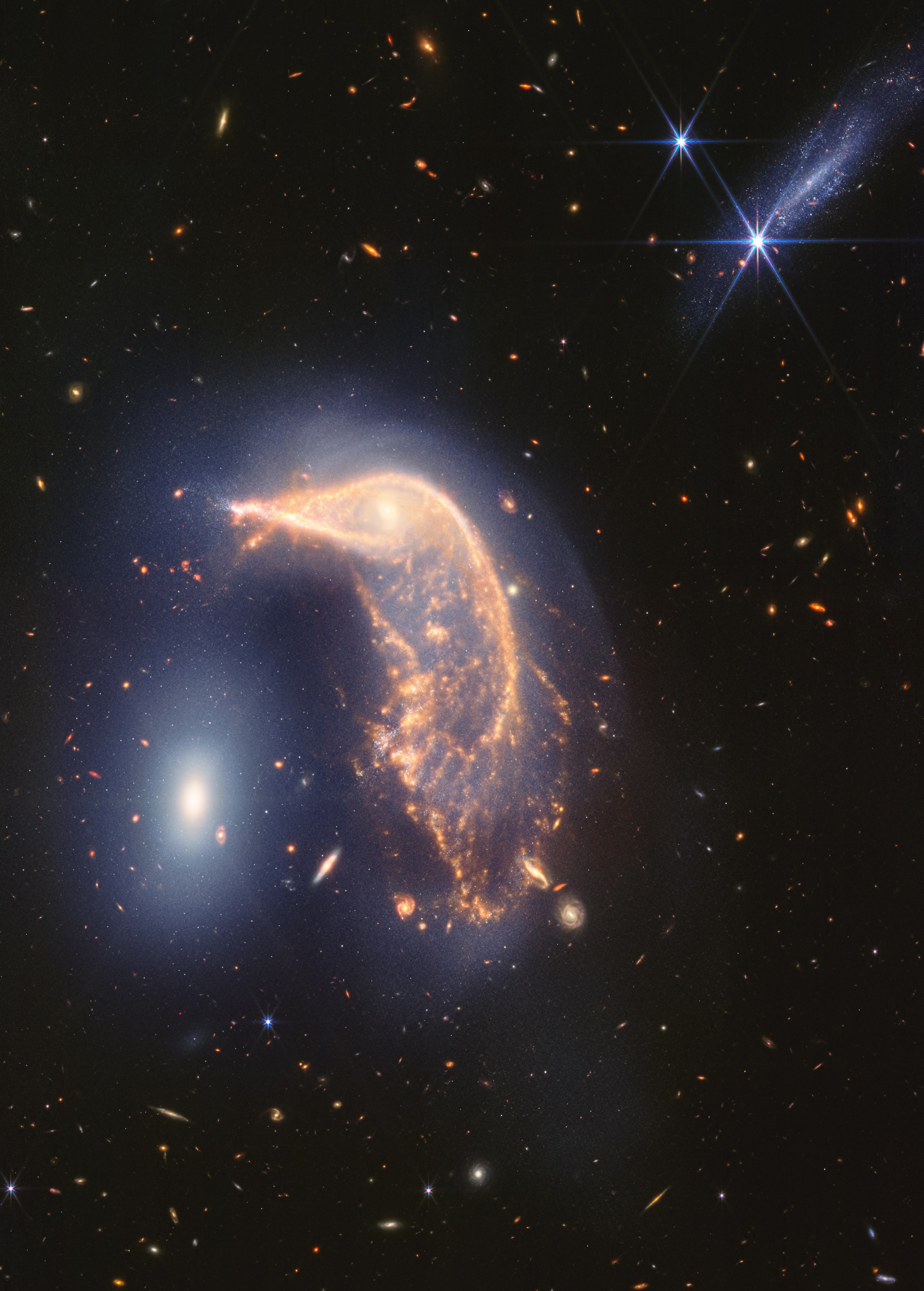 House photograph of the week: Warped ‘penguin galaxy’ noticed by means of JWST is waddling towards sure doom