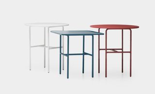 Bold painted small tables