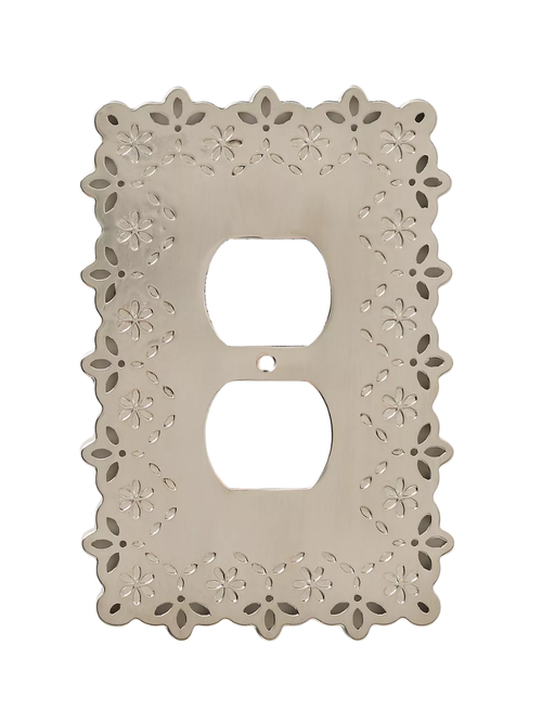 Lacie Eyelet Trimmed Metal Switch Plate