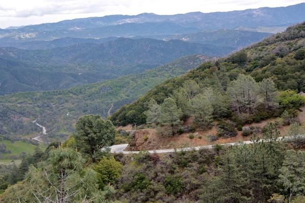Looking back down the Mt. Hamilton climb, you can see how steep it really is