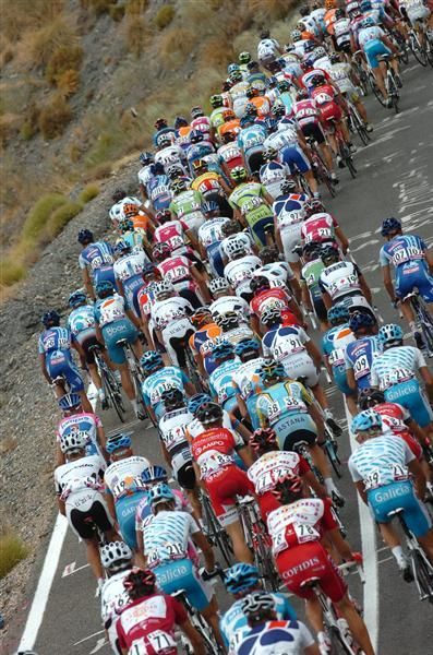 The Vuelta peloton