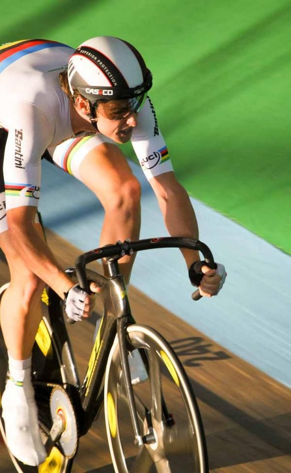 Michael Freiberg (Australia) in the flying lap during the omnium.