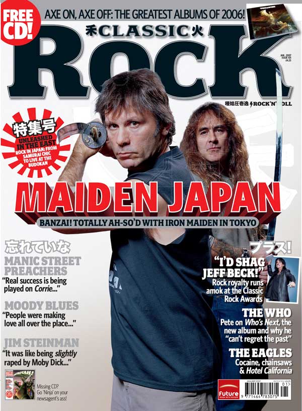 The cover of Classic Rock 101, featuring Iron Maiden
