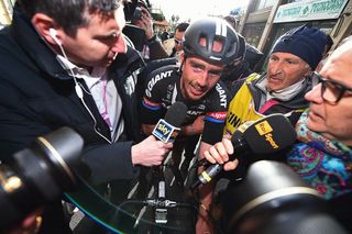 An emotional John Degenkolb after his Milan-San Remo win.