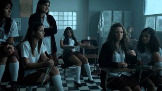 girls sitting in detention in the mexican movie perras