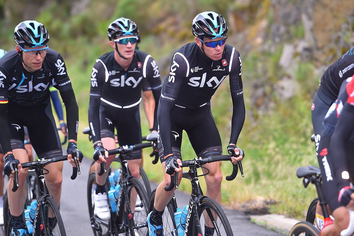 Chris Froome and his Sky teammates at the Crit&eacute;rium du Dauphin&eacute;