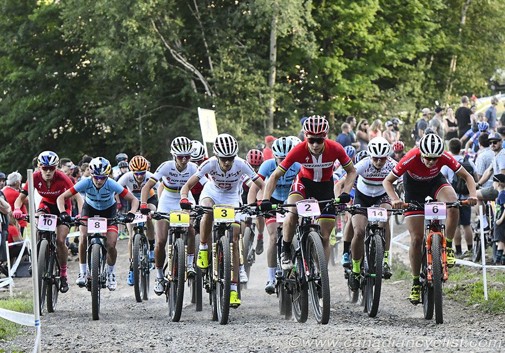 Annika Langvad (Specialized Racing) leading