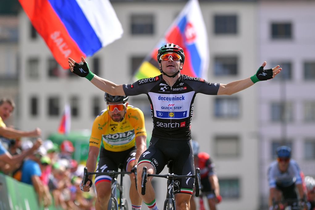 Elia Viviani wins stage 5 at Tour de Suisse ahead of Peter Sagan