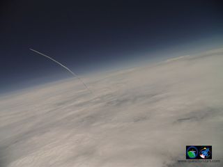 Atlantis launch seen from a balloon