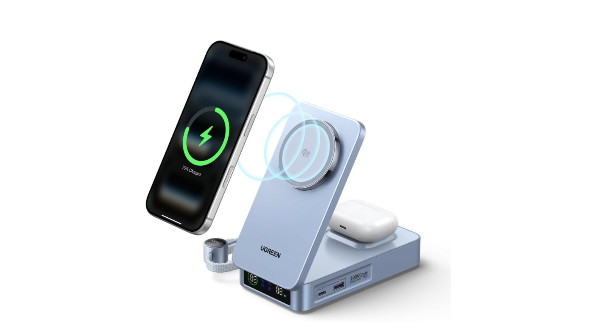 Ugreen MagFlow Qi2 25W Multifunctional Power Bank