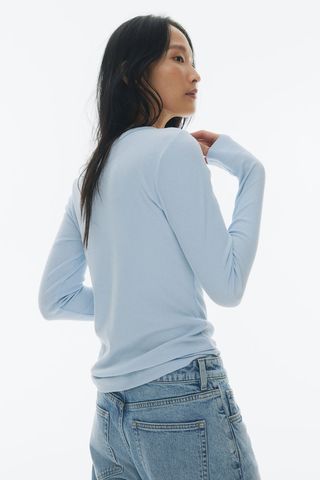 Ribbed Modal-Blend Top