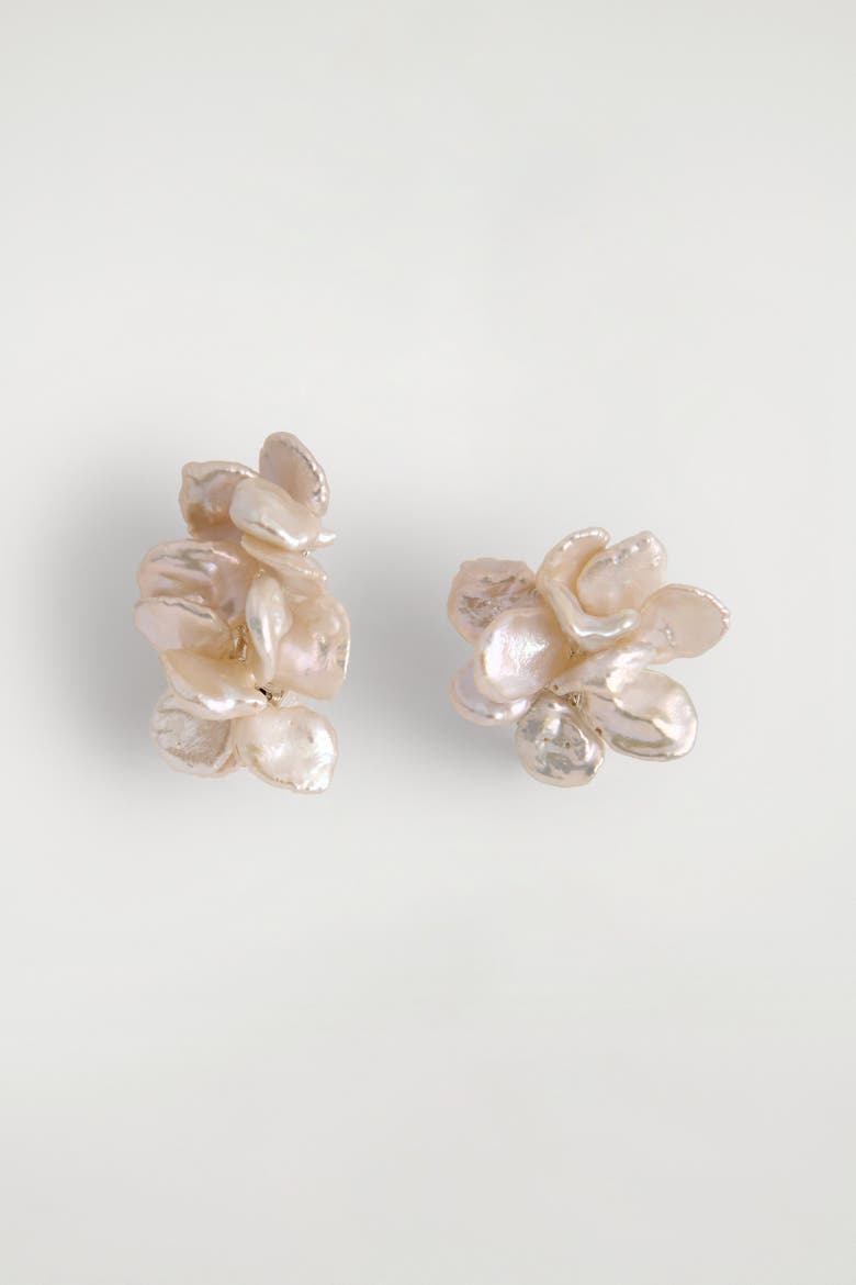 Mismatched Clustered Pearl Earrings