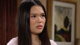 Luna (Lisa Yamada) looks shocked in The Bold and the Beautiful