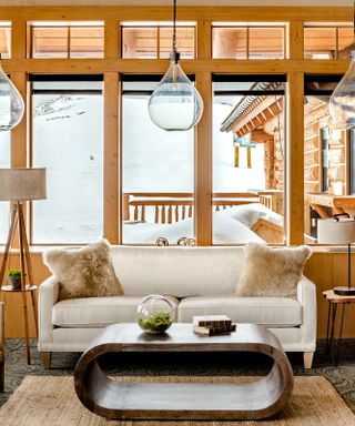 Soft furnishing in living space, Big Sky home rental owned by Conrad Anker