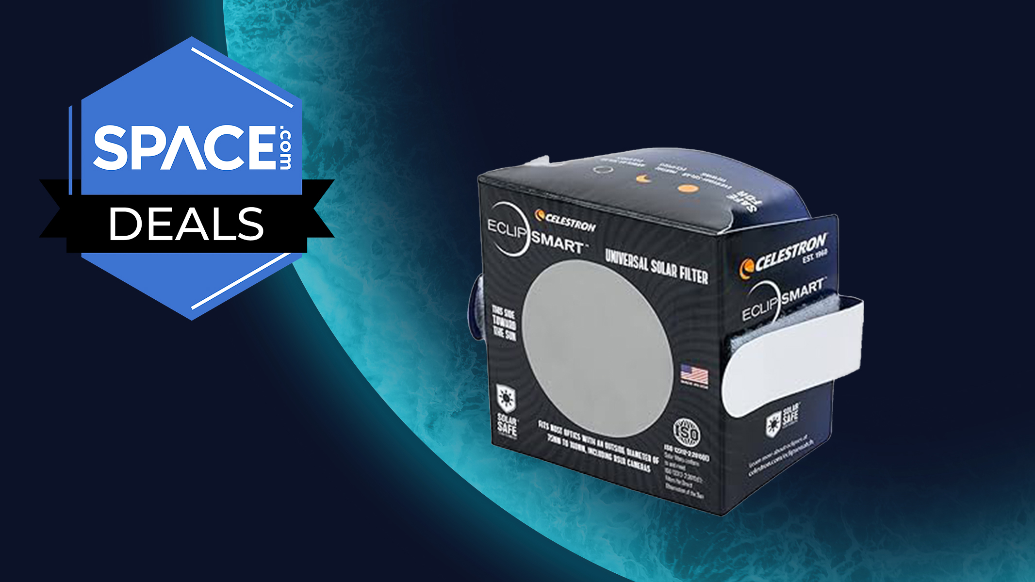 This solar filter attaches to your telescope, camera lens or spotting scope for safe eclipse viewing. With a 15% discount, grab it now in time for this month's solar event