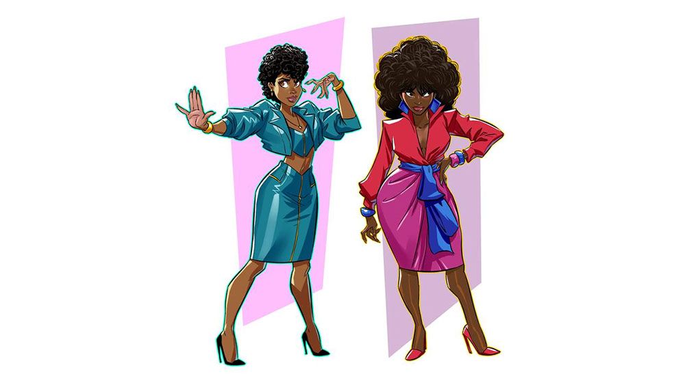 Character art for the Matthew A Cherry animated film Time Signature