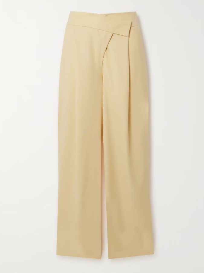 ESSE STUDIOS, Delphi Pleated Wool-Blend Twill Wide-Leg Pants