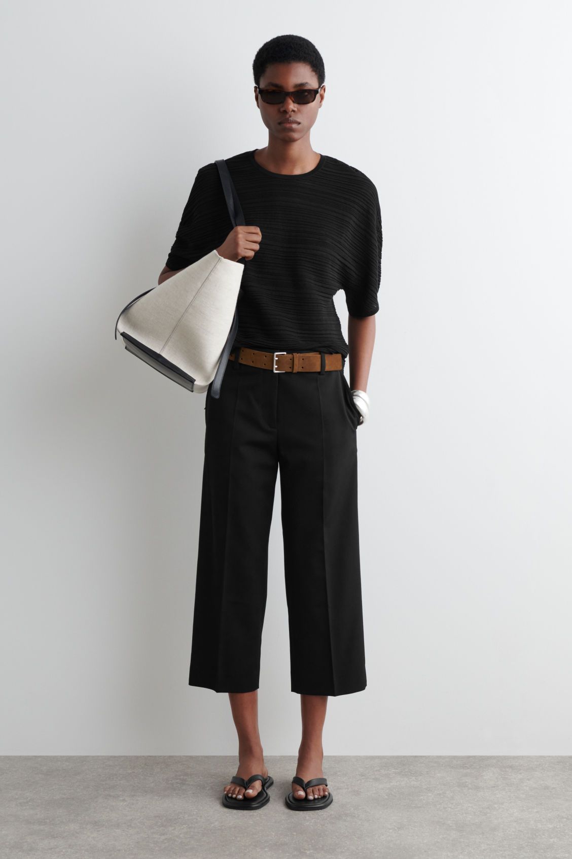 Wool-Blend Capri Pants