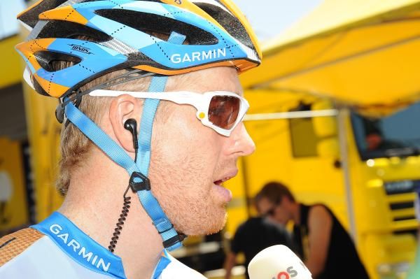 Tyler Farrar (Garmin Slipstream) is interviewed