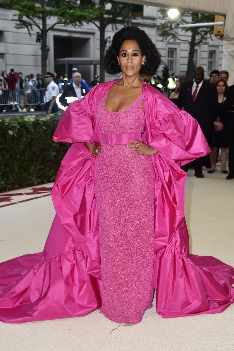 Clothing, Pink, Fashion, Fashion model, Dress, Haute couture, Magenta, Fashion show, Gown, Carpet,