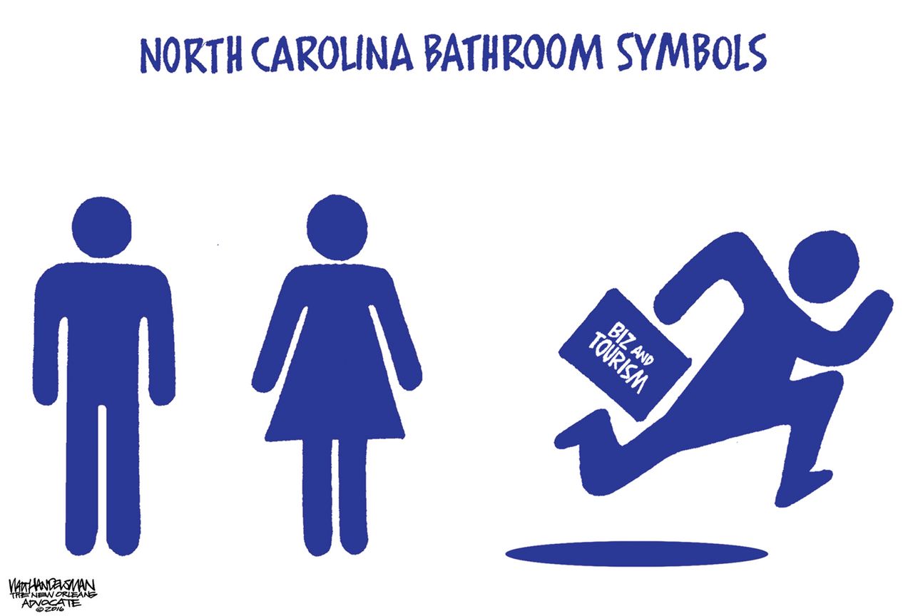 Editorial Cartoon U.S. North Carolina Trans