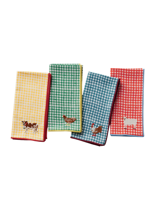 Cotton Napkin Set - Home Sweet Home, Set of 4