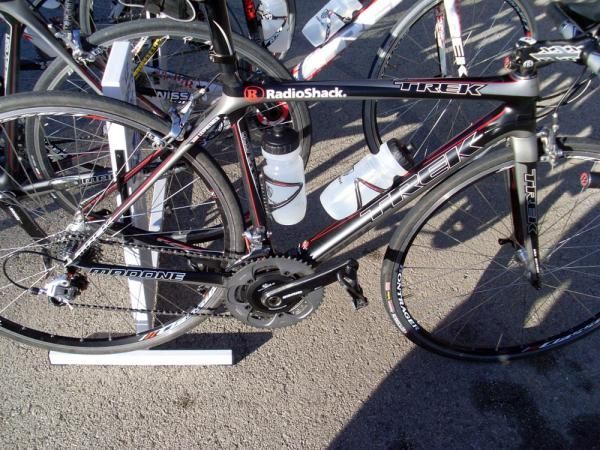 Levi Leipheimer was riding a different bike to the other 22 riders at the camp.