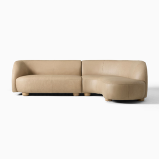 curved light-colored couch