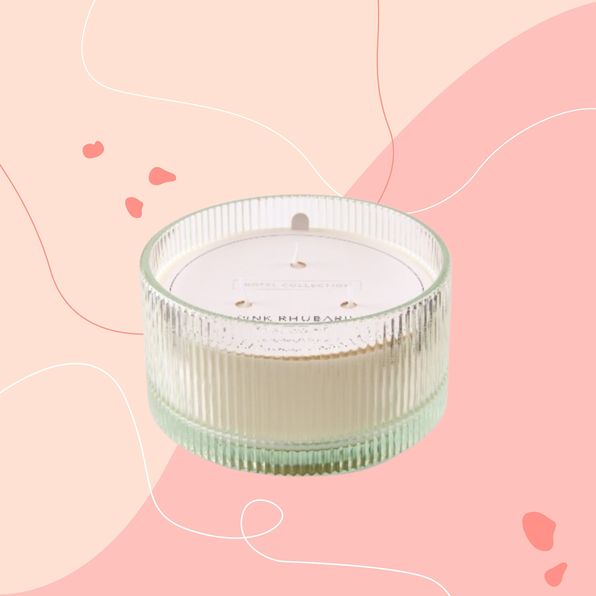 Aldi Pink Rhubarb hurricane candle