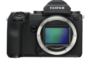 Image shows the Fujifilm GFX50S II.