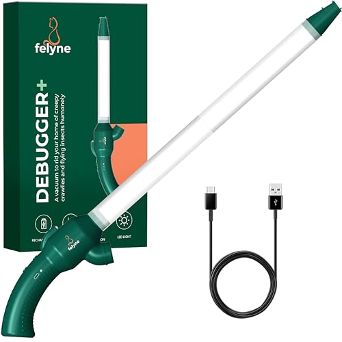 New Rechargeable Spider Catcher Vacuum Strong Suction Blows Insects Back Out Long Handle Humane Insect Bug Spiders Moth Wasp Trap Home Indoors Traps