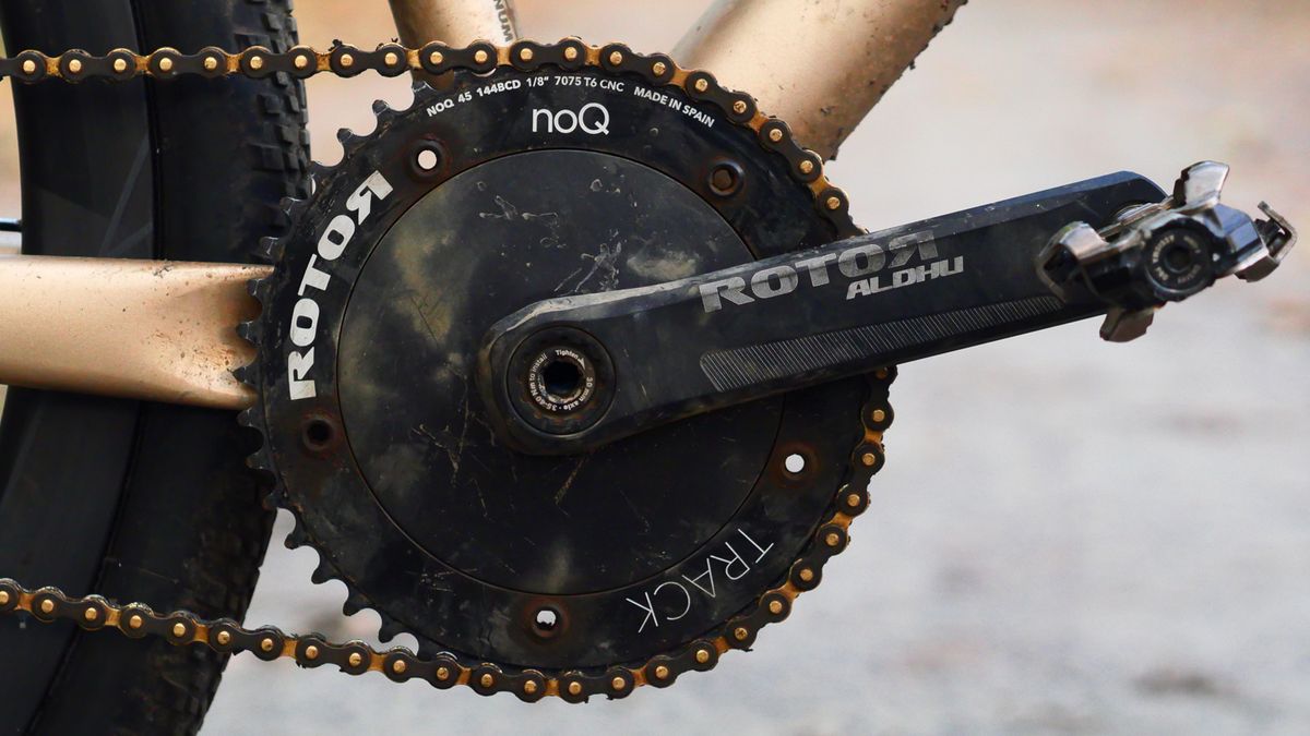 Rotor track crankset and chainring detail