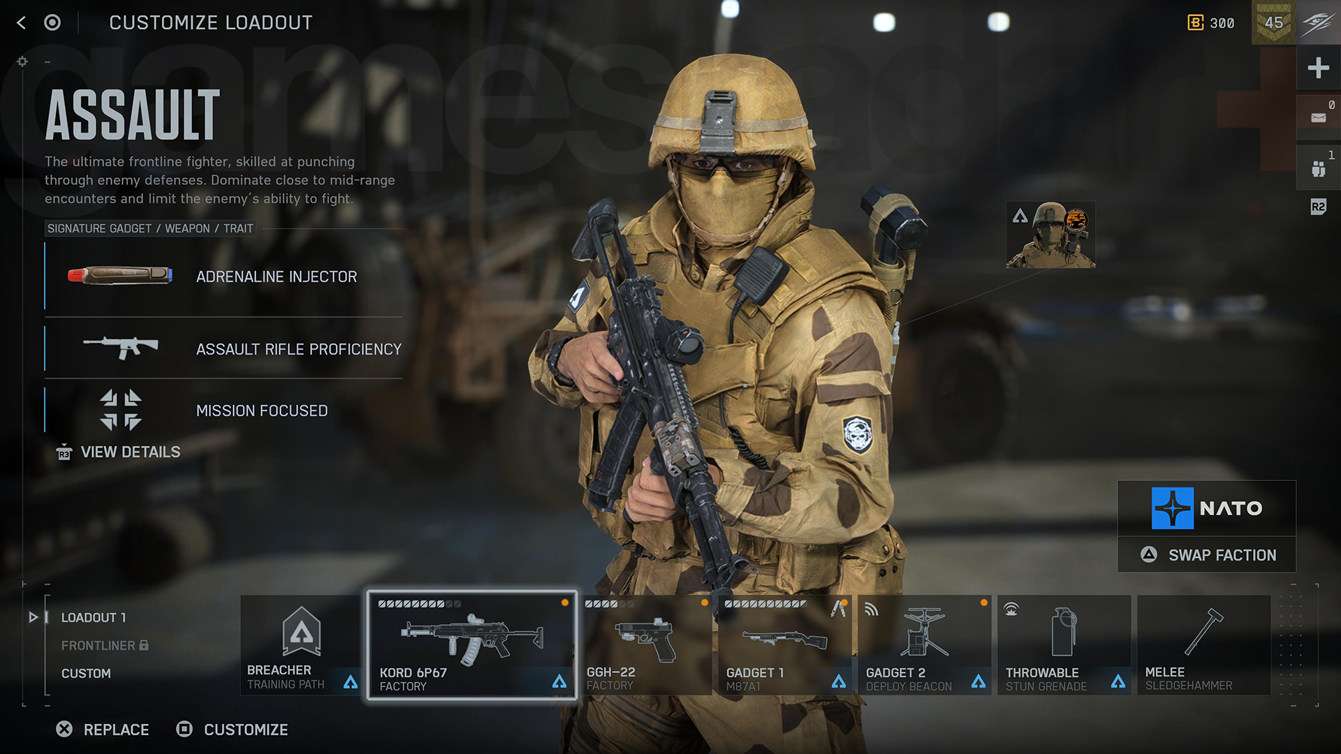 An assault class equipped with the Kord assault rifle, one of the best weapons in Battlefield Redsec