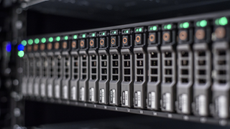 Close-up image of network-attached storage (NAS) device