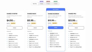 An image of UltaHost's prices and plans