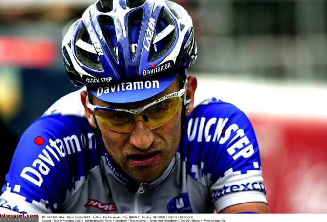 A very disappointed Frank Vandenbroucke misses his last chance to win Tour of Flanders