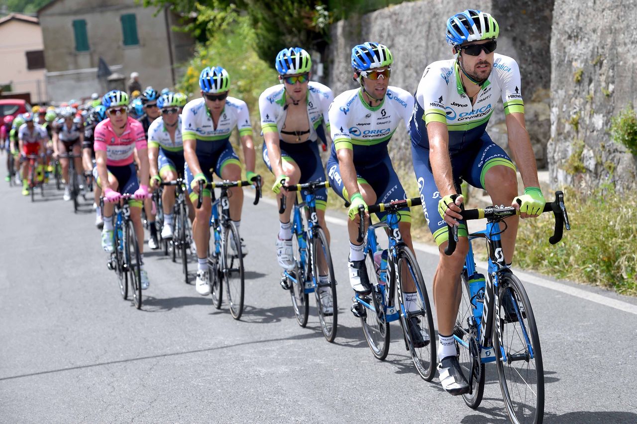 Orica-GreenEdge's last day with the maglia rosa