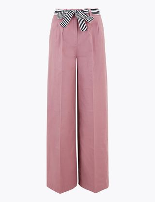 Cotton Belted Wide Leg Chinos – were £35, now £15