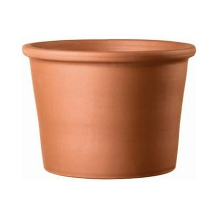4.7 In. Terracotta Clay Round Cylinder Planter, Red
