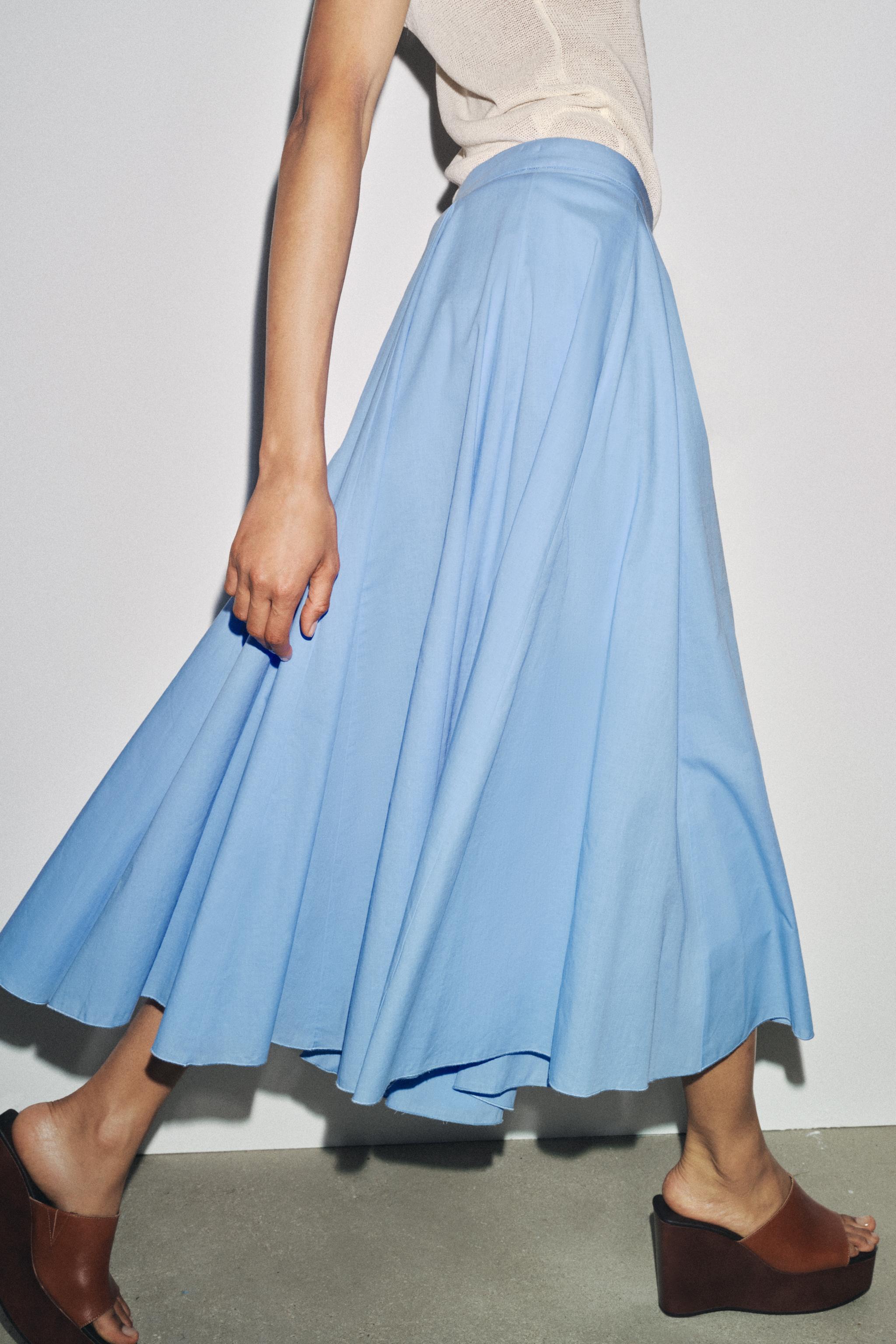 Zw Collection Flared Cotton Skirt
