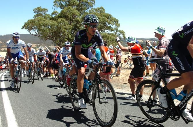 Javier Moreno (Movistar) heads up the famous Checker Hill