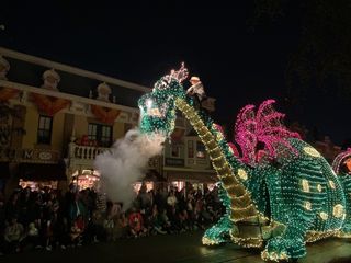 Elliott the Dragon in Main Street Eleectrical Parade